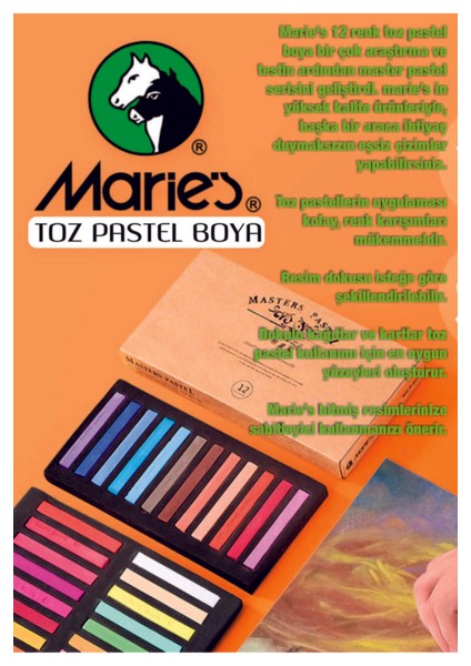 Marıes Masters Pastel -Toz Pastel 12 Renk