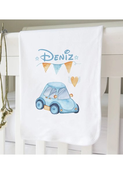 Kids Kişiye Özel 10 Parça Beyaz Hastane Çıkışı Battaniye ve Yastık Hediye Seti, Yeni Doğan Bebek Giyim Hediyesi-28