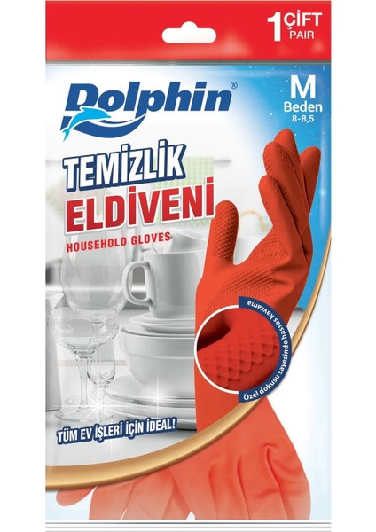 Bulaşık Eldiveni Kırmızı 3 Adet