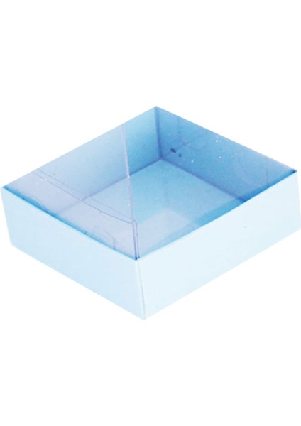 Asetat Kutu Altı Karton 7X7X2.2 cm (50 Adet) Mavi