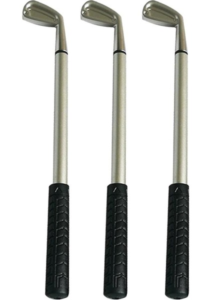 3 Lot Mini Golf Kalem Seti Golfçü Hediye Tükenmezler Kırmızı Mavi Mürekkep Kulübü Hediyelik Eşya Siyah (Yurt Dışından)