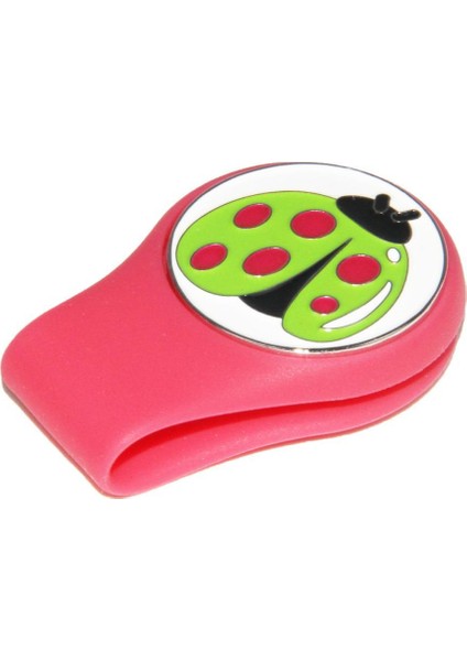 Golf Topu Marker Silikon Manyetik Şapka Klipler ile Ayrılabilir Desen Plaka Pembe (Yurt Dışından)