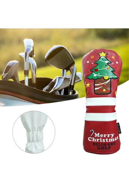 Universal Golf Baş Kapağı Ukurlar Sürücüler Koruyucu Aksesuarlar Headcover Kırmızı 35.5X16CM (Yurt Dışından) indirimleri