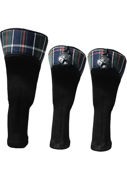 3x Universal Golf Club Head Covers Sürücüsü/ Fairway/ Hibrid/ Atıcı 3 5 7 x Çok Renkli (Yurt Dışından)