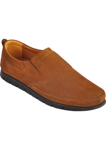 7274 Nubuk Taba Erkek Slip On Ayakkabı