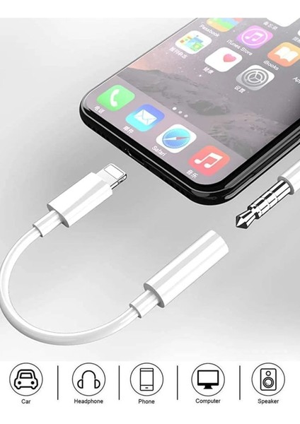 Iphone 13 12 11 x 8 7 Plus Lightning Uyumlu Kulaklık Çeviri Aux Dönüştürücü Apple Aux Adaptörü