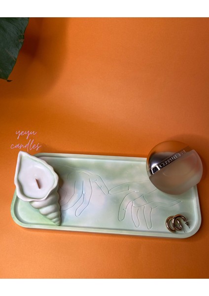 Michelangelo Hands And Shell Candle Green modelleri