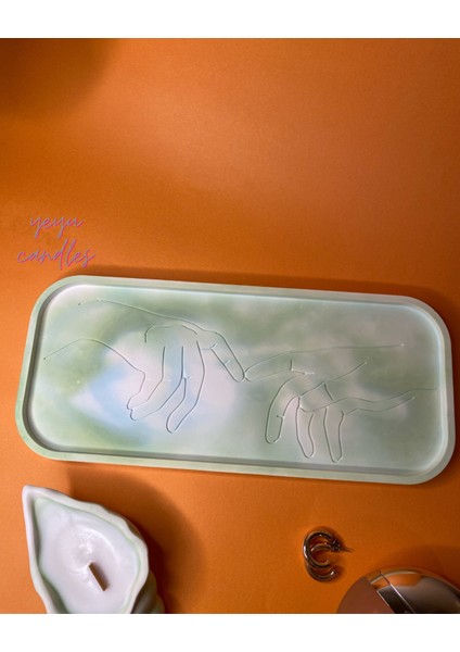 Michelangelo Hands And Shell Candle Green indirimleri
