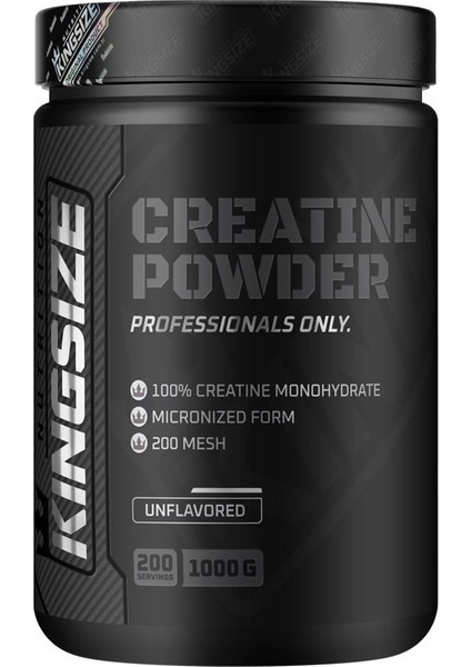 Kingsize Nutrition Creatine Powder 1000 gr Aromasız