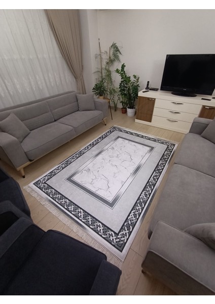 Dijital Baskı Yıkanabilir Kaymaz Taban Halı Ince Yazlık Dekoratif Salon ve Oturma Odası Halısı