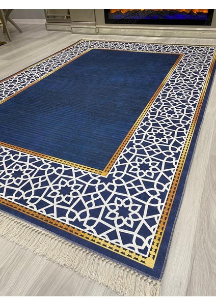 Dijital Baskı Yıkanabilir Kaymaz Taban Halı Ince Yazlık Dekoratif Salon ve Oturma Odası Halısı