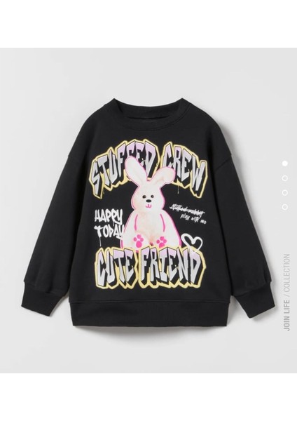 Kız Çocuk Sweatshirt Tam Kalıp