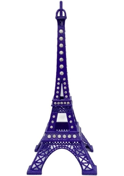 Metal Paris Eyfel Kulesi Mor Kristal Taşlı 25CM fırsatları
