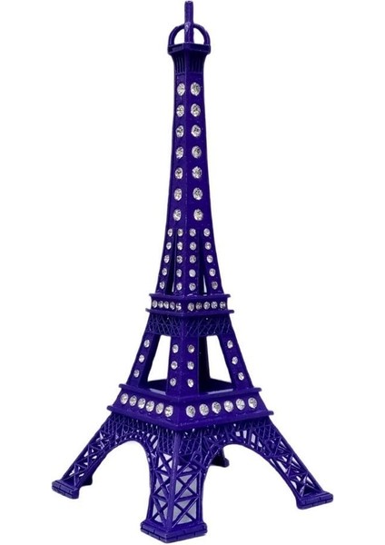 Metal Paris Eyfel Kulesi Mor Kristal Taşlı 25CM indirimleri