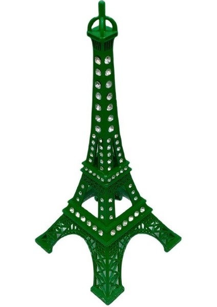 Metal Paris Eyfel Kulesi Yeşil Kristal Taşlı 25CM fırsatları