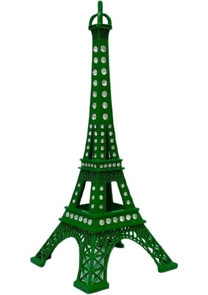 Metal Paris Eyfel Kulesi Yeşil Kristal Taşlı 25CM indirimleri