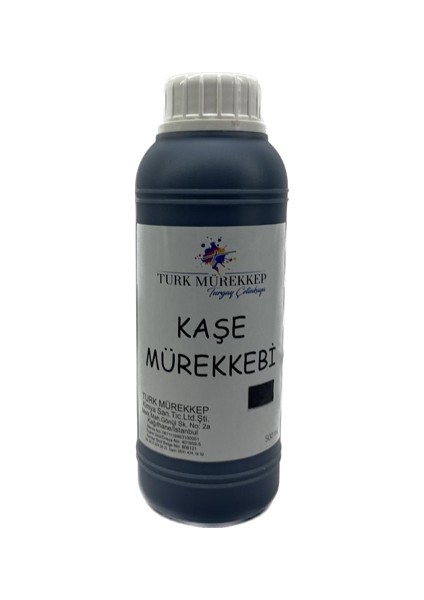 Turk Mürekkep Kaşe Mürekkebi 500 ml Siyah