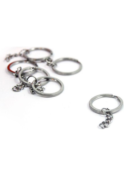 Anahtarlık Halkası Zincirli 5 cm (50 Adet)
