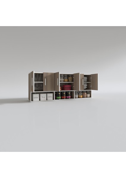 Kenzlife hazır mutfak liberato crd 060*150*32 mutfak banyo dolabı kapaklı raflı modelleri