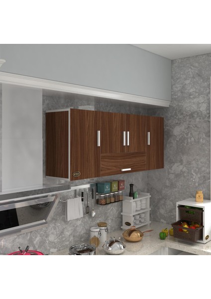 Kenzlife hazır mutfak acus22 cvz 060*150*22 mutfak banyo dolabı kapaklı raflı