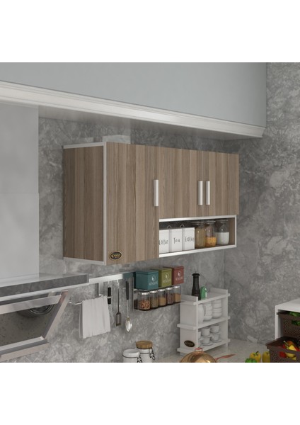 Kenzlife hazır mutfak mirandus22 crd 060*120*22 mutfak banyo dolabı kapaklı raflı