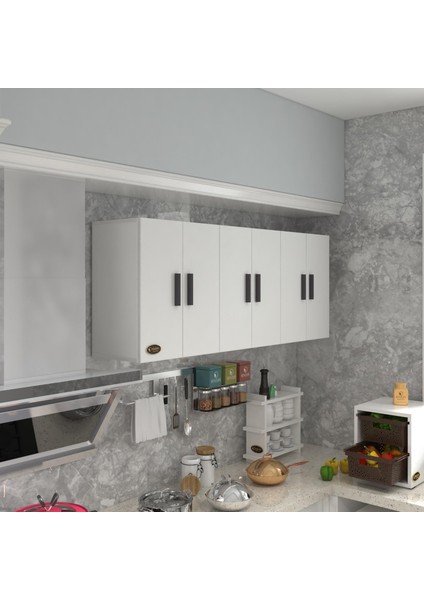 Kenzlife hazır mutfak nonus byz 060*150*32 mutfak banyo dolabı kapaklı raflı
