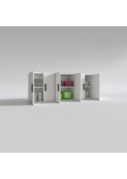 Kenzlife hazır mutfak nonus byz 060*150*32 mutfak banyo dolabı kapaklı raflı