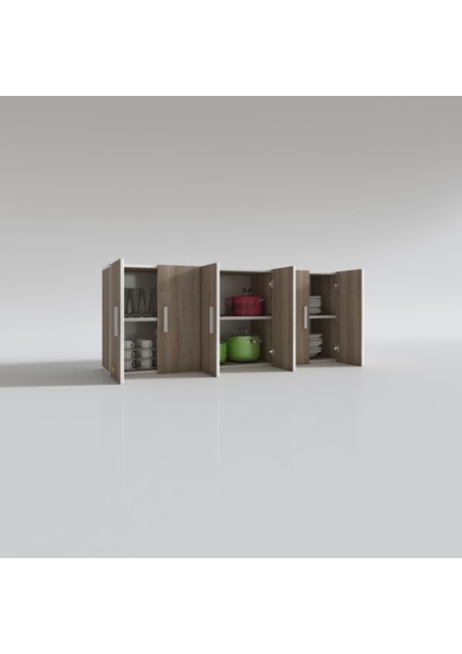 Kenzlife hazır mutfak nonus crd 060*150*32 mutfak banyo dolabı kapaklı raflı