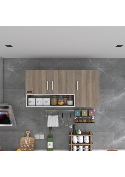 Kenzlife hazır mutfak mirena22 crd 060*120*22 mutfak banyo dolabı kapaklı raflı fırsatları