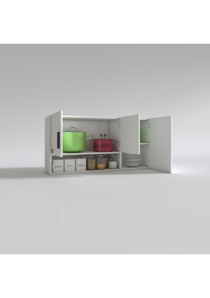 Kenzlife hazır mutfak mirena32 byz 060*120*32 mutfak banyo dolabı kapaklı raflı