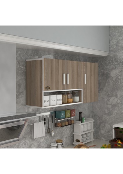 Kenzlife hazır mutfak mirena32 crd 060*120*32 mutfak banyo dolabı kapaklı raflı