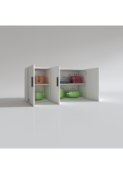 Kenzlife hazır mutfak canna32 byz 060*120*32 mutfak banyo dolabı kapaklı raflı