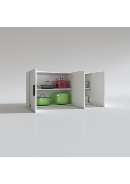 Kenzlife hazır mutfak dirca22 byz 060*120*22 mutfak banyo dolabı kapaklı raflı