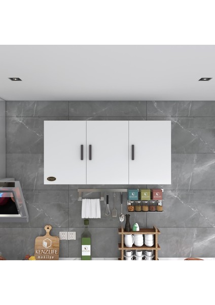 Kenzlife hazır mutfak dirca22 byz 060*120*22 mutfak banyo dolabı kapaklı raflı