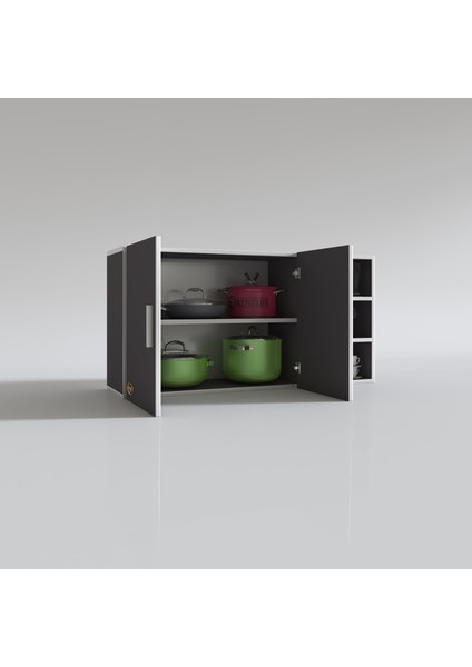 Kenzlife hazır mutfak fulvus22 gri 060*120*22 mutfak banyo dolabı kapaklı raflı fırsatları