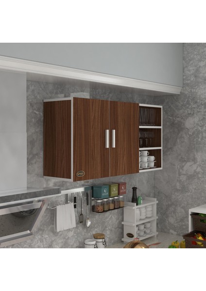 Kenzlife hazır mutfak fulvus22 cvz 060*120*22 mutfak banyo dolabı kapaklı raflı