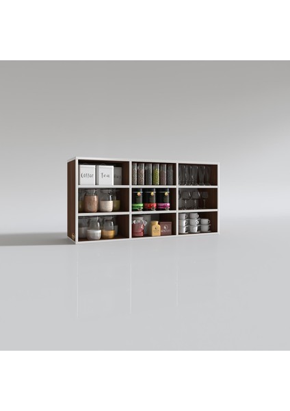 Kenzlife hazır mutfak hortus22 cvz 060*120*22 banyo dolabı raflı kapaksız arkalıklı