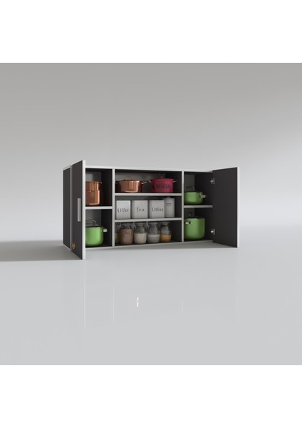 Kenzlife hazır mutfak honnor22 gri 060*120*22 mutfak banyo dolabı kapaklı raflı fırsatları