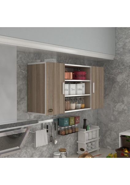 Kenzlife hazır mutfak honnor22 crd 060*120*22 mutfak banyo dolabı kapaklı raflı