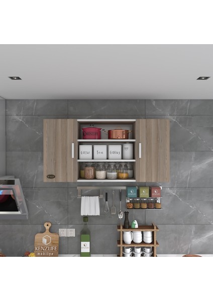 Kenzlife hazır mutfak honnor22 crd 060*120*22 mutfak banyo dolabı kapaklı raflı fırsatları