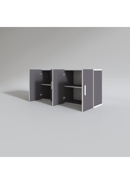 Kenzlife hazır mutfak merta gri 060*120*32 mutfak banyo dolabı kapaklı raflı fiyatları