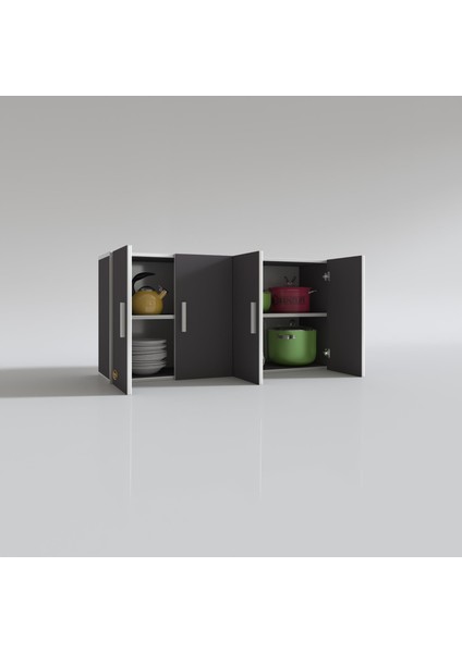 Kenzlife hazır mutfak merta gri 060*120*32 mutfak banyo dolabı kapaklı raflı modelleri