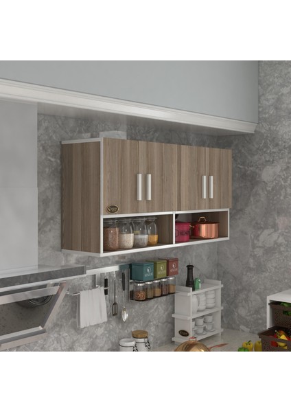 Kenzlife hazır mutfak vesper crd 060*120*32 mutfak banyo dolabı kapaklı raflı