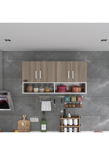 Kenzlife hazır mutfak vesper crd 060*120*32 mutfak banyo dolabı kapaklı raflı fırsatları