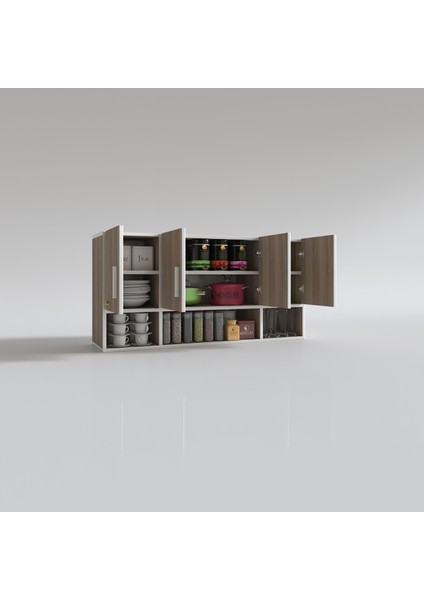 Kenzlife hazır mutfak severus crd 060*120*22 mutfak banyo dolabı kapaklı raflı