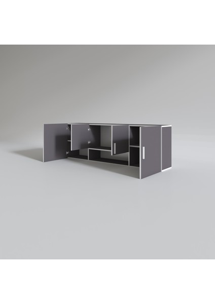 Kenzlife hazır mutfak packey gri 060*180*22 mutfak banyo dolabı kapaklı raflı