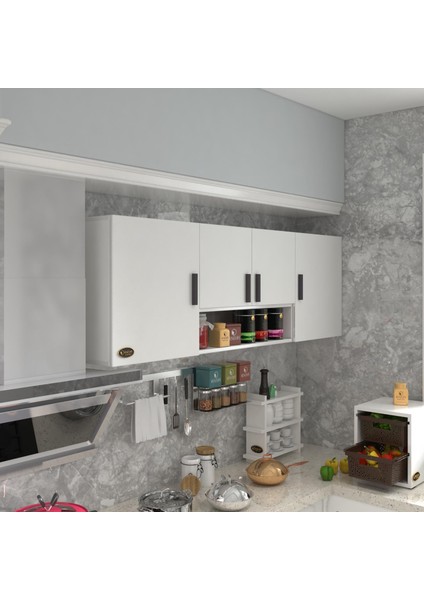 Kenzlife hazır mutfak packey byz 060*180*32 mutfak banyo dolabı kapaklı raflı