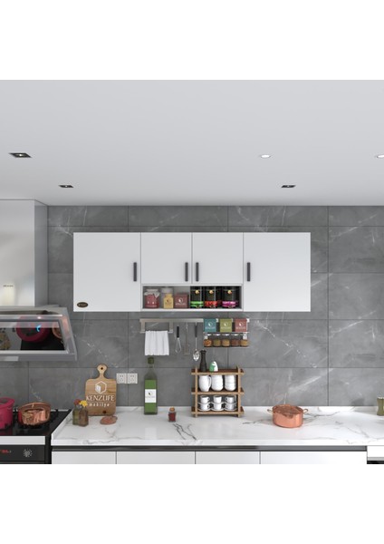 Kenzlife hazır mutfak packey byz 060*180*32 mutfak banyo dolabı kapaklı raflı