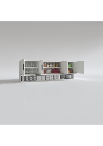 Kenzlife hazır mutfak perenna byz 060*180*32 mutfak banyo dolabı kapaklı raflı modelleri