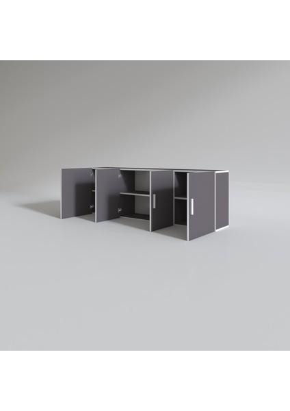 Kenzlife hazır mutfak silvanus gri 060*180*22 mutfak banyo dolabı kapaklı raflı modelleri